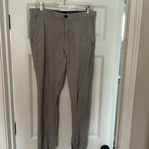 Men’s Banana Republic linen gray pants. Size 32/30